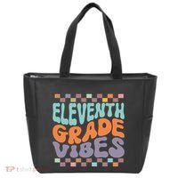 Eleventh Grade Vibes Retro Groovy 11th Grade Back To School Tote Bag thumb 0