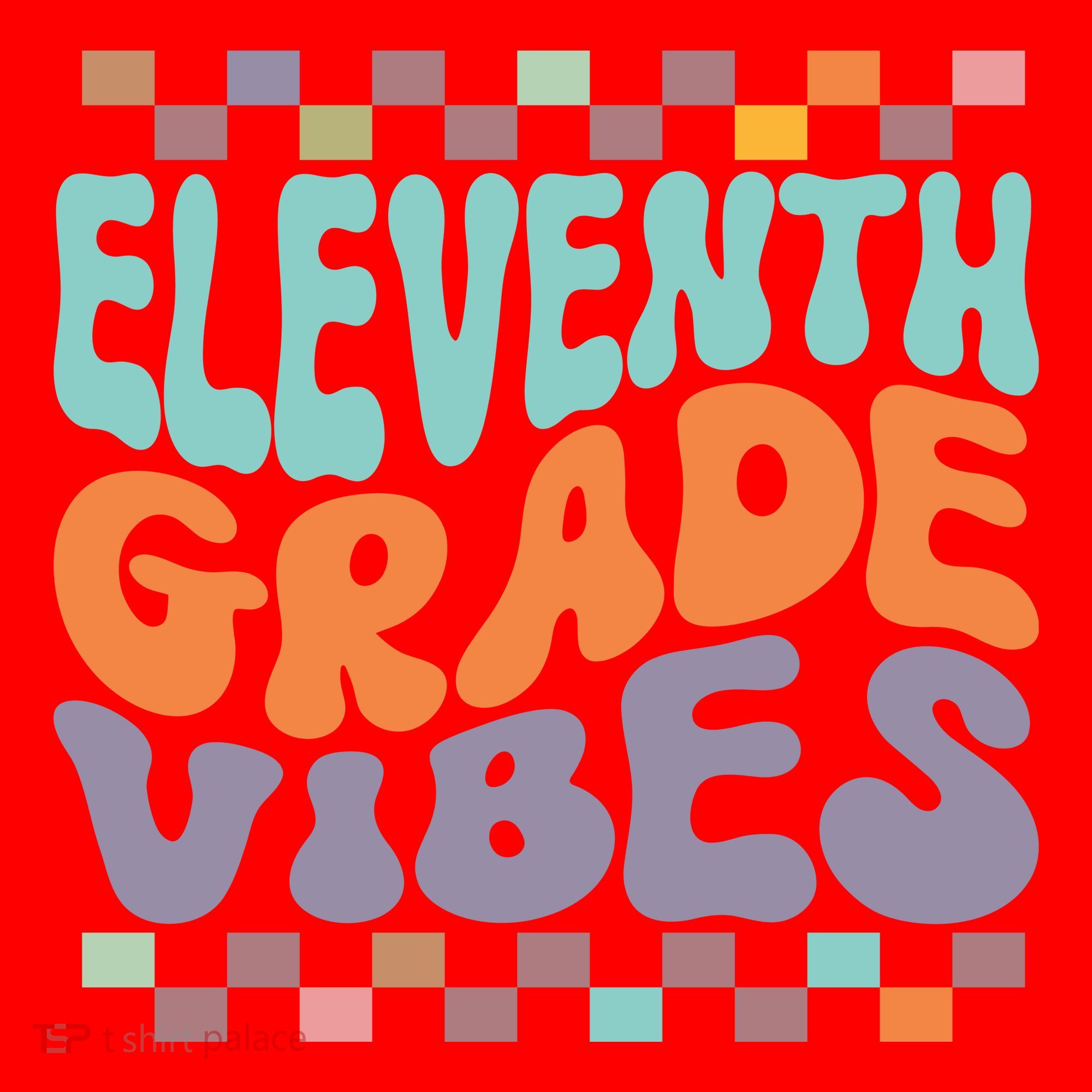Eleventh Grade Vibes Retro Groovy 11th Grade Back To School Santa Hat