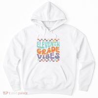 Eleventh Grade Vibes Retro Groovy 11th Grade Back To School Hoodie thumb 0