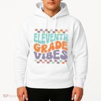 Eleventh Grade Vibes Retro Groovy 11th Grade Back To School Hoodie thumb 2