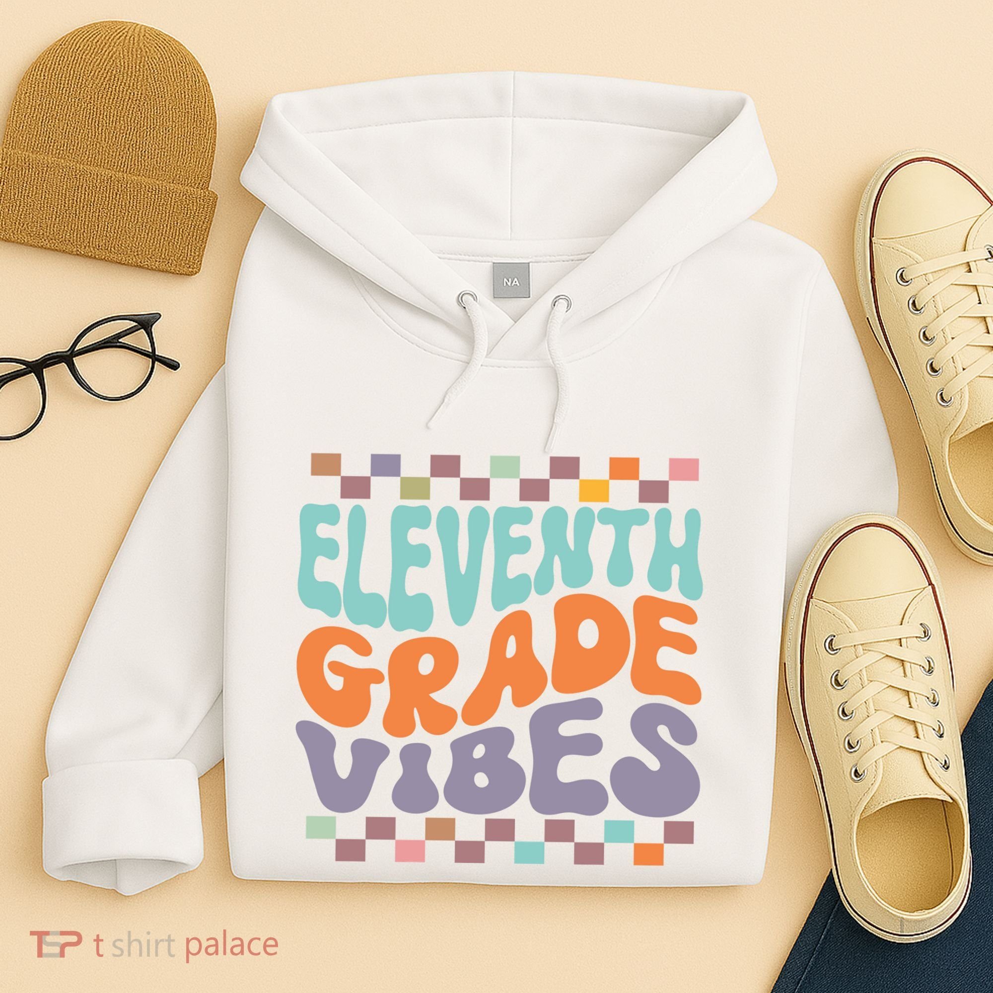 Eleventh Grade Vibes Retro Groovy 11th Grade Back To School Hoodie
