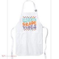 Eleventh Grade Vibes Retro Groovy 11th Grade Back To School Apron thumb 0