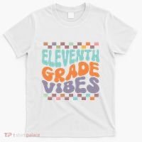 Eleventh Grade Vibes Retro Groovy 11th Grade Back To School T-Shirt thumb 0