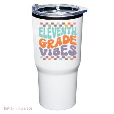 Eleventh Grade Vibes Retro Groovy 11th Grade Back To School Tumbler