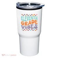 Eleventh Grade Vibes Retro Groovy 11th Grade Back To School Tumbler thumb 0
