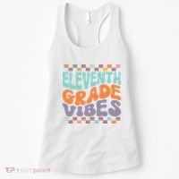 Eleventh Grade Vibes Retro Groovy 11th Grade Back To School Women's Tank Top thumb 0