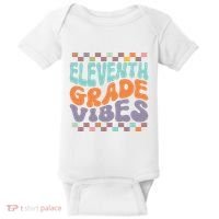 Eleventh Grade Vibes Retro Groovy 11th Grade Back To School Baby Bodysuit thumb 0