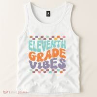Eleventh Grade Vibes Retro Groovy 11th Grade Back To School Tank Top thumb 2