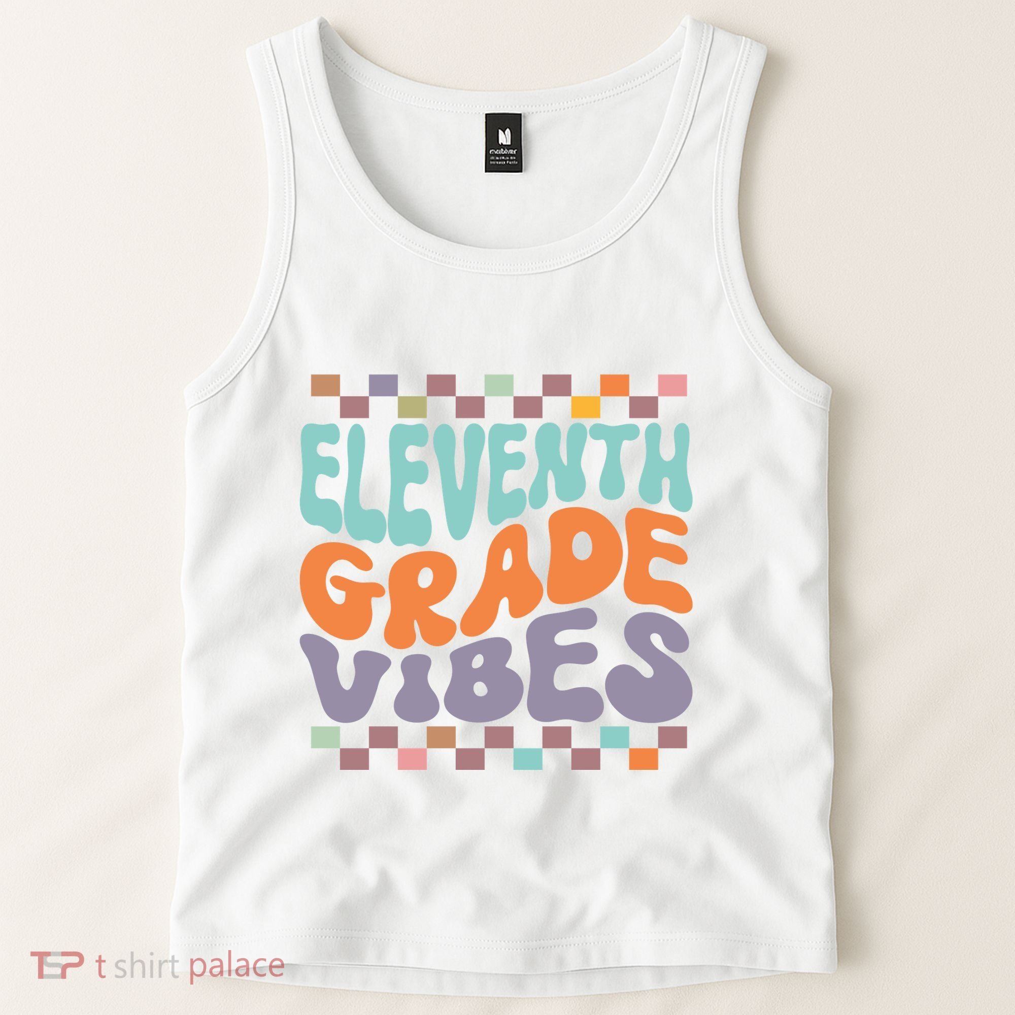 Eleventh Grade Vibes Retro Groovy 11th Grade Back To School Tank Top