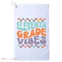 Eleventh Grade Vibes Retro Groovy 11th Grade Back To School Golf Towel thumb 0