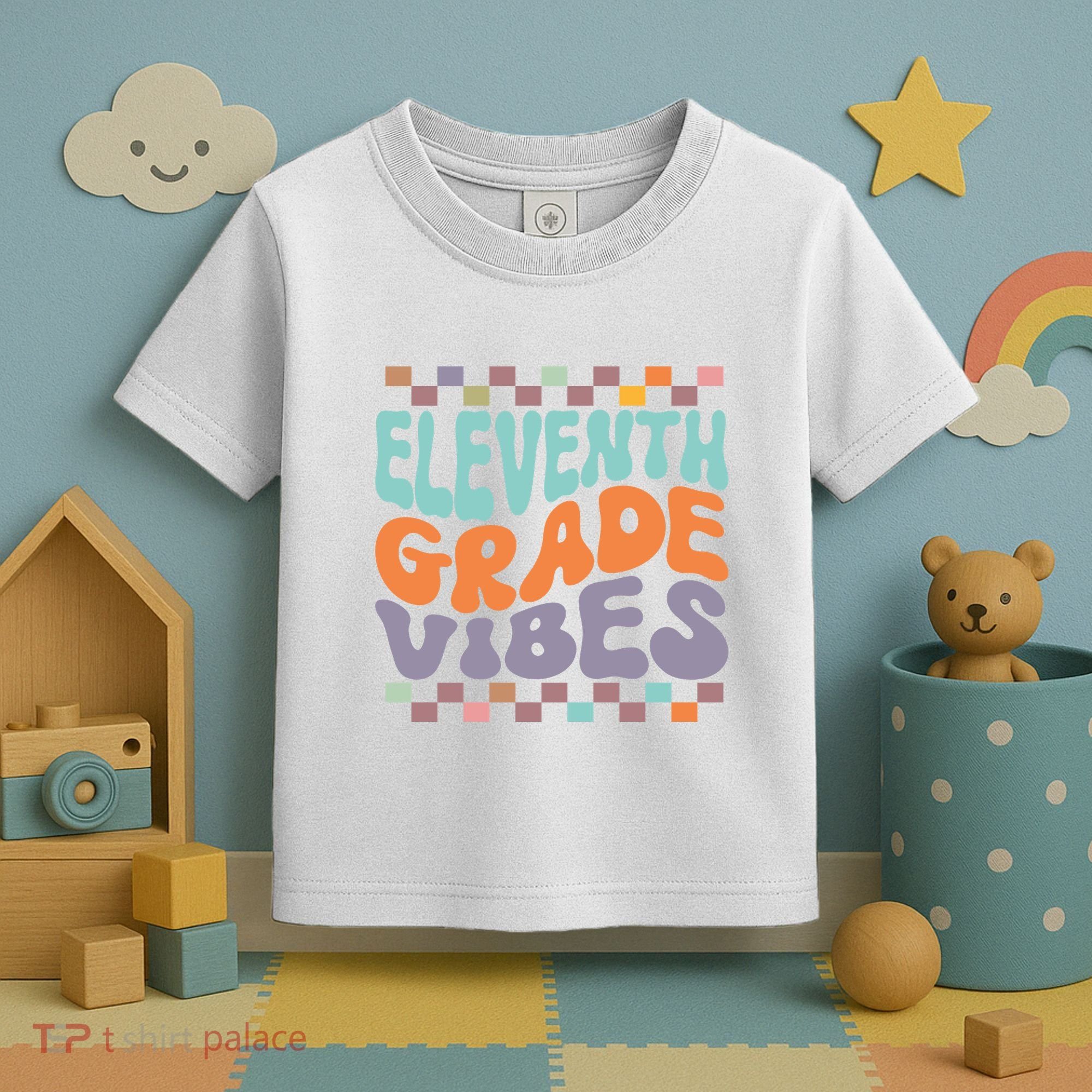 Eleventh Grade Vibes Retro Groovy 11th Grade Back To School Toddler T-Shirt