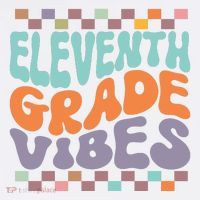 Eleventh Grade Vibes Retro Groovy 11th Grade Back To School Visor thumb 3