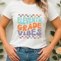 Eleventh Grade Vibes Retro Groovy 11th Grade Back To School Women's T-Shirt thumb 2