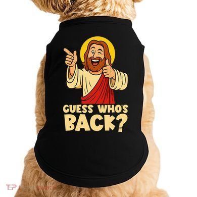 Easter Guess Whos Back Jesus Funny Religious Women Doggie Tank