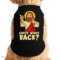 Easter Guess Whos Back Jesus Funny Religious Women Doggie Tank thumb 0
