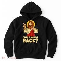 Easter Guess Whos Back Jesus Funny Religious Women Hoodie thumb 0