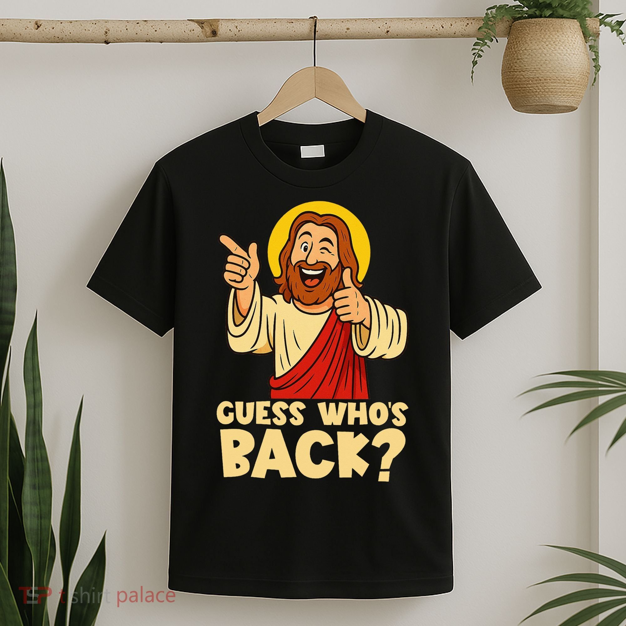 Easter Guess Whos Back Jesus Funny Religious Women T-Shirt