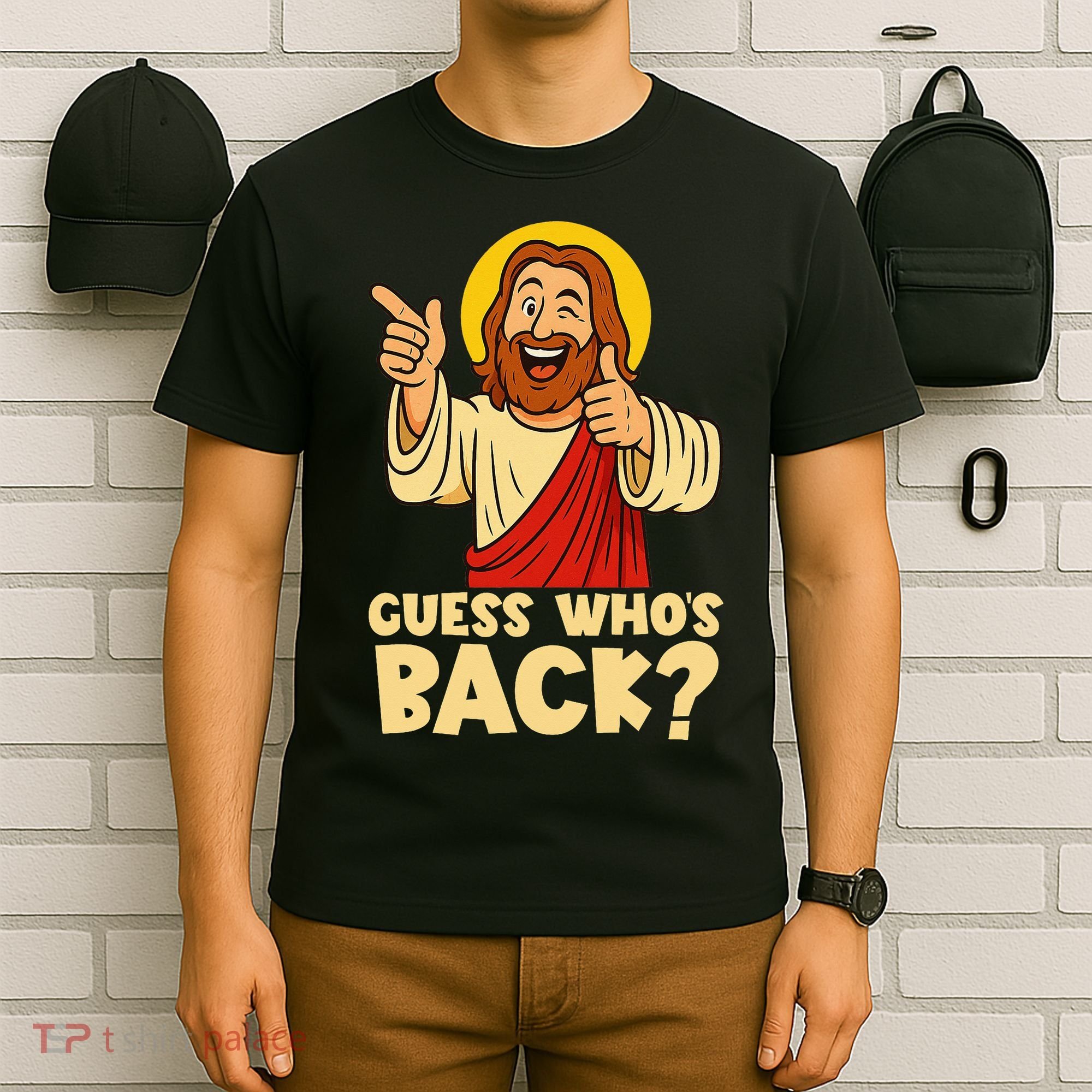 Easter Guess Whos Back Jesus Funny Religious Women T-Shirt