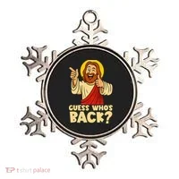 Easter Guess Whos Back Jesus Funny Religious Women Ornament thumb 0