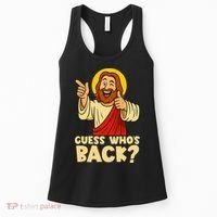 Easter Guess Whos Back Jesus Funny Religious Women Women's Tank Top thumb 0
