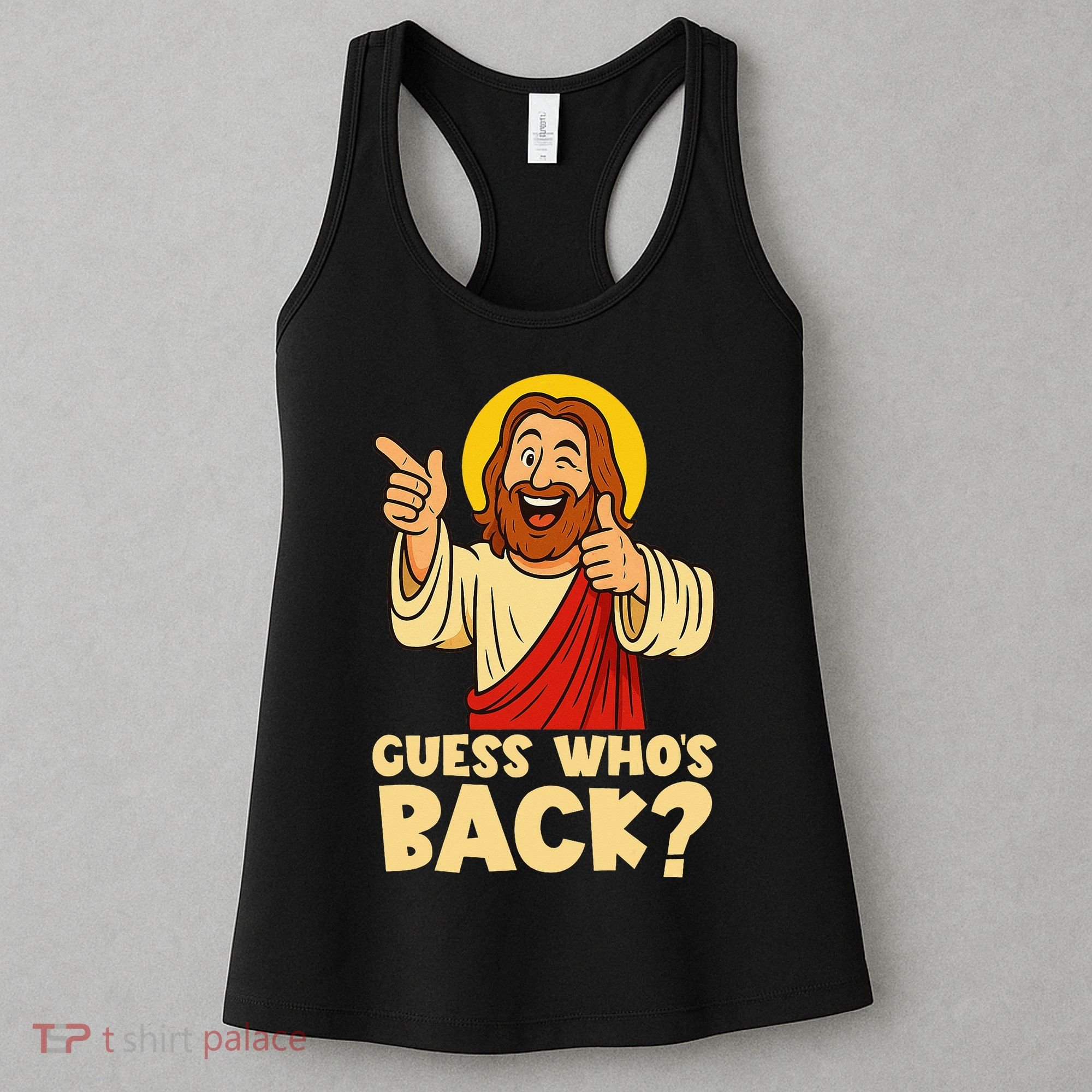 Easter Guess Whos Back Jesus Funny Religious Women Women's Tank Top