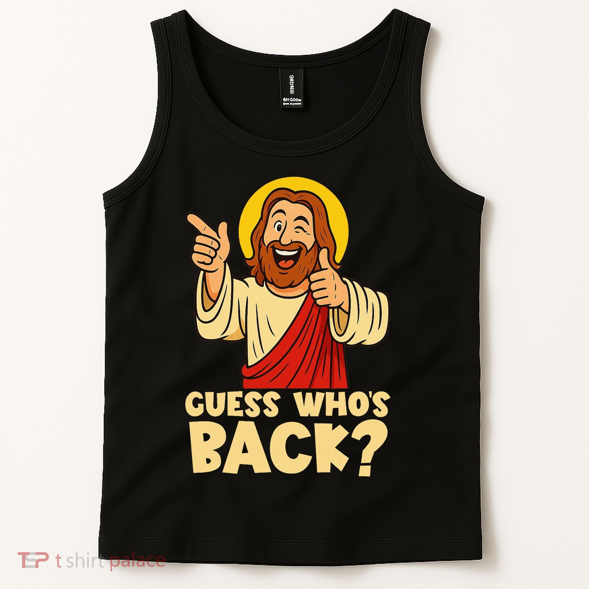 Easter Guess Whos Back Jesus Funny Religious Women Tank Top