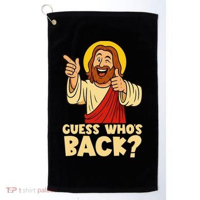 Easter Guess Whos Back Jesus Funny Religious Women Golf Towel