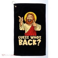 Easter Guess Whos Back Jesus Funny Religious Women Golf Towel thumb 0