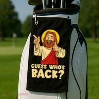 Easter Guess Whos Back Jesus Funny Religious Women Golf Towel thumb 2
