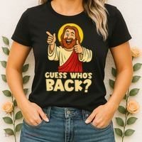 Easter Guess Whos Back Jesus Funny Religious Women Women's T-Shirt thumb 2