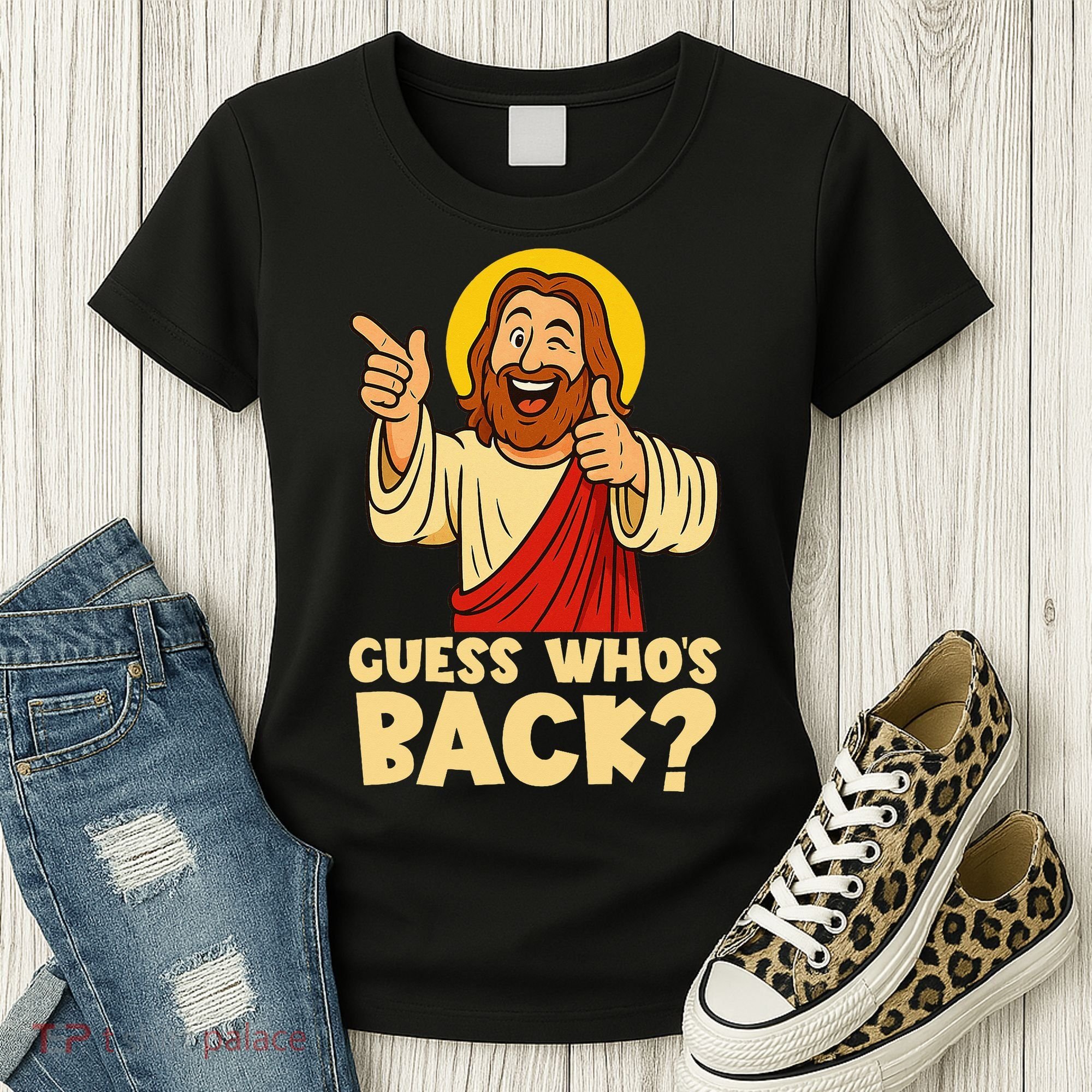 Easter Guess Whos Back Jesus Funny Religious Women Women's T-Shirt