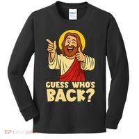 Easter Guess Whos Back Jesus Funny Religious Women Kids Long Sleeve Shirt thumb 0