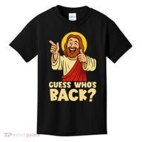 Easter Guess Whos Back Jesus Funny Religious Women Kids T-Shirt thumb 0