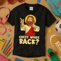 Easter Guess Whos Back Jesus Funny Religious Women Kids T-Shirt thumb 3