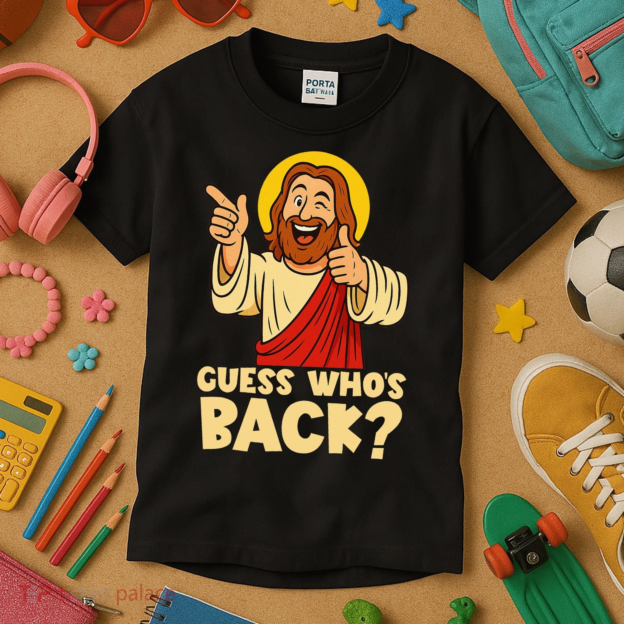 Easter Guess Whos Back Jesus Funny Religious Women Kids T-Shirt