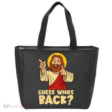 Easter Guess Whos Back Jesus Funny Religious Women Tote Bag