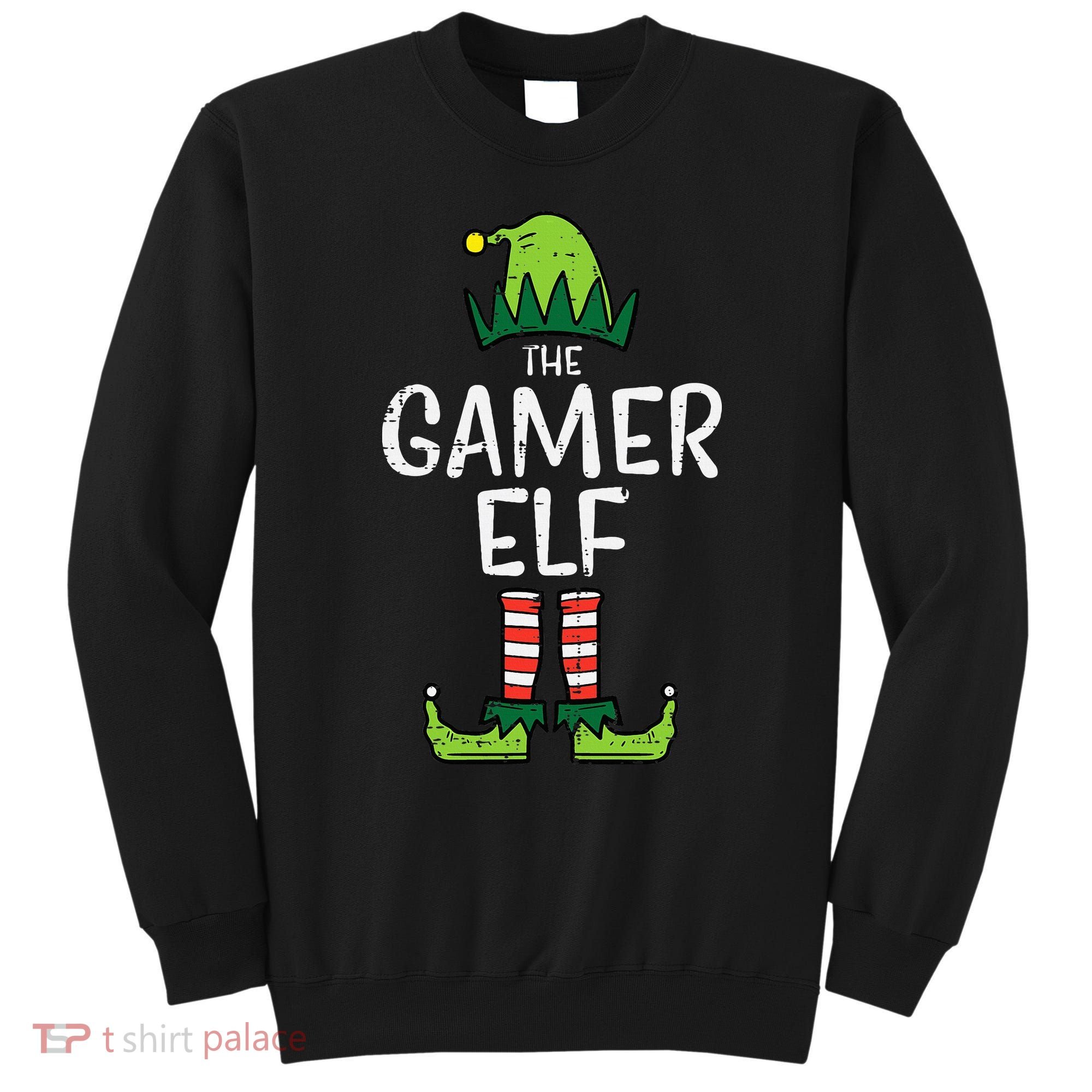 Elf Gamer Xmas Holiday Fun Sweatshirt