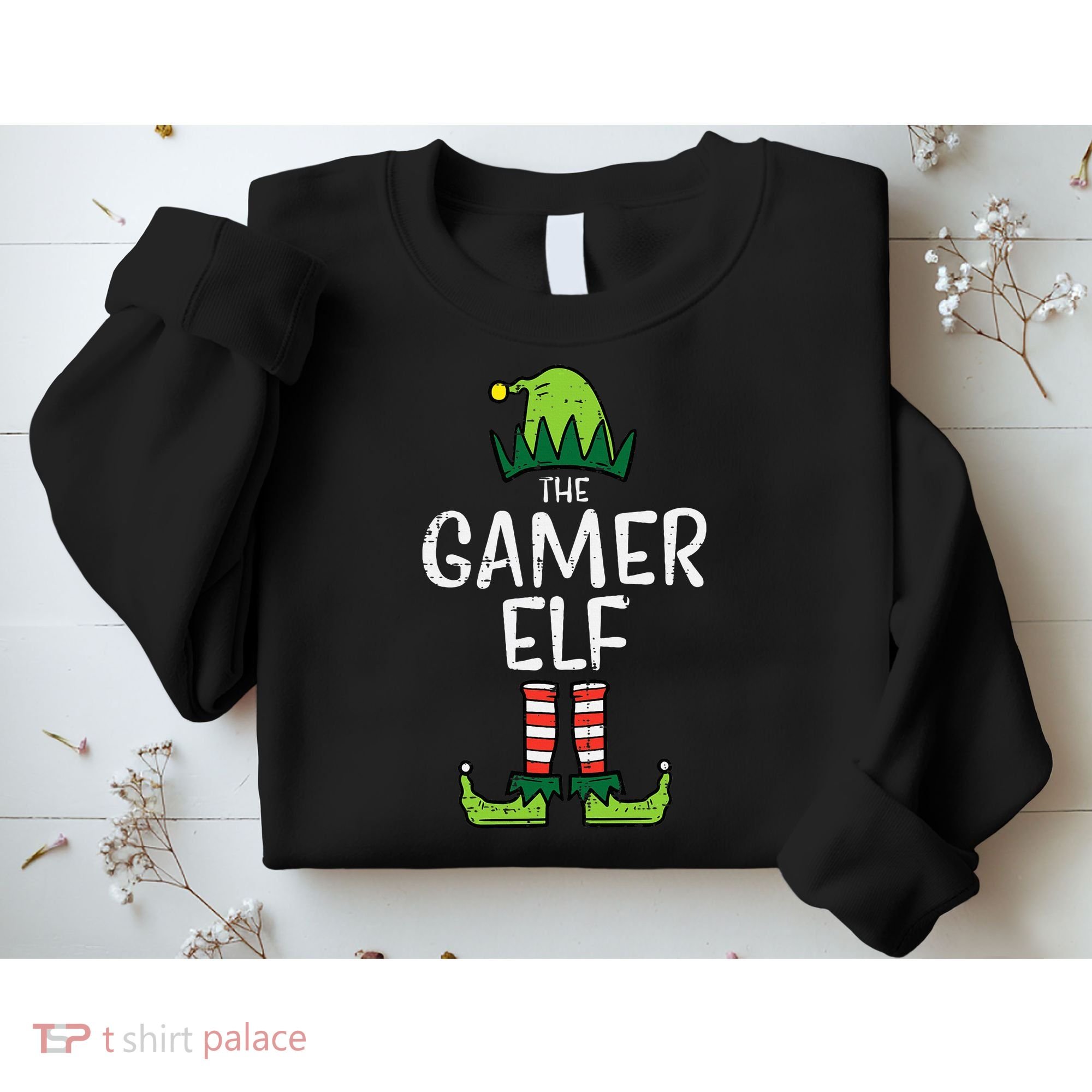 Elf Gamer Xmas Holiday Fun Sweatshirt