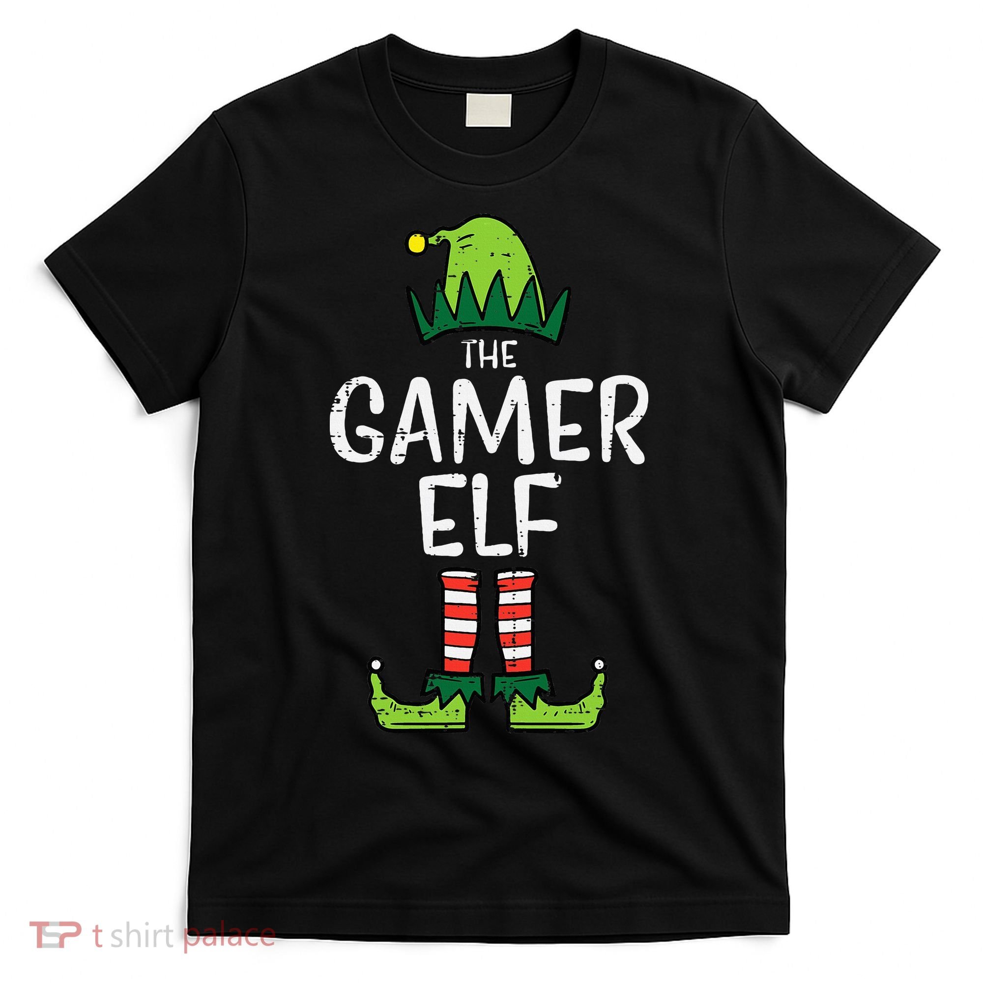 Elf Gamer Xmas Holiday Fun T-Shirt