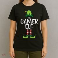 Elf Gamer Xmas Holiday Fun T-Shirt thumb 4