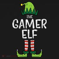 Elf Gamer Xmas Holiday Fun T-Shirt thumb 7