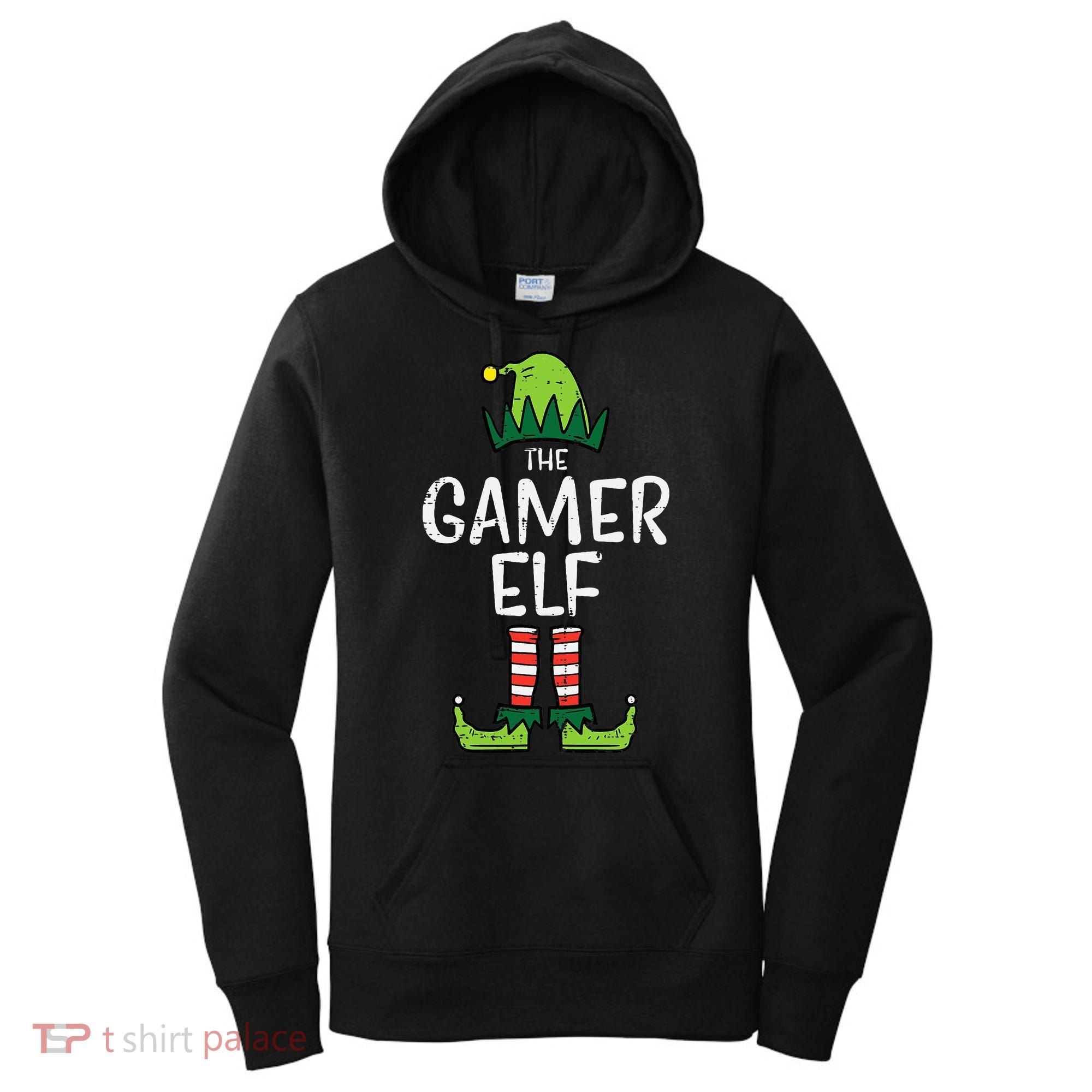 Elf Gamer Xmas Holiday Fun Women's Hoodie