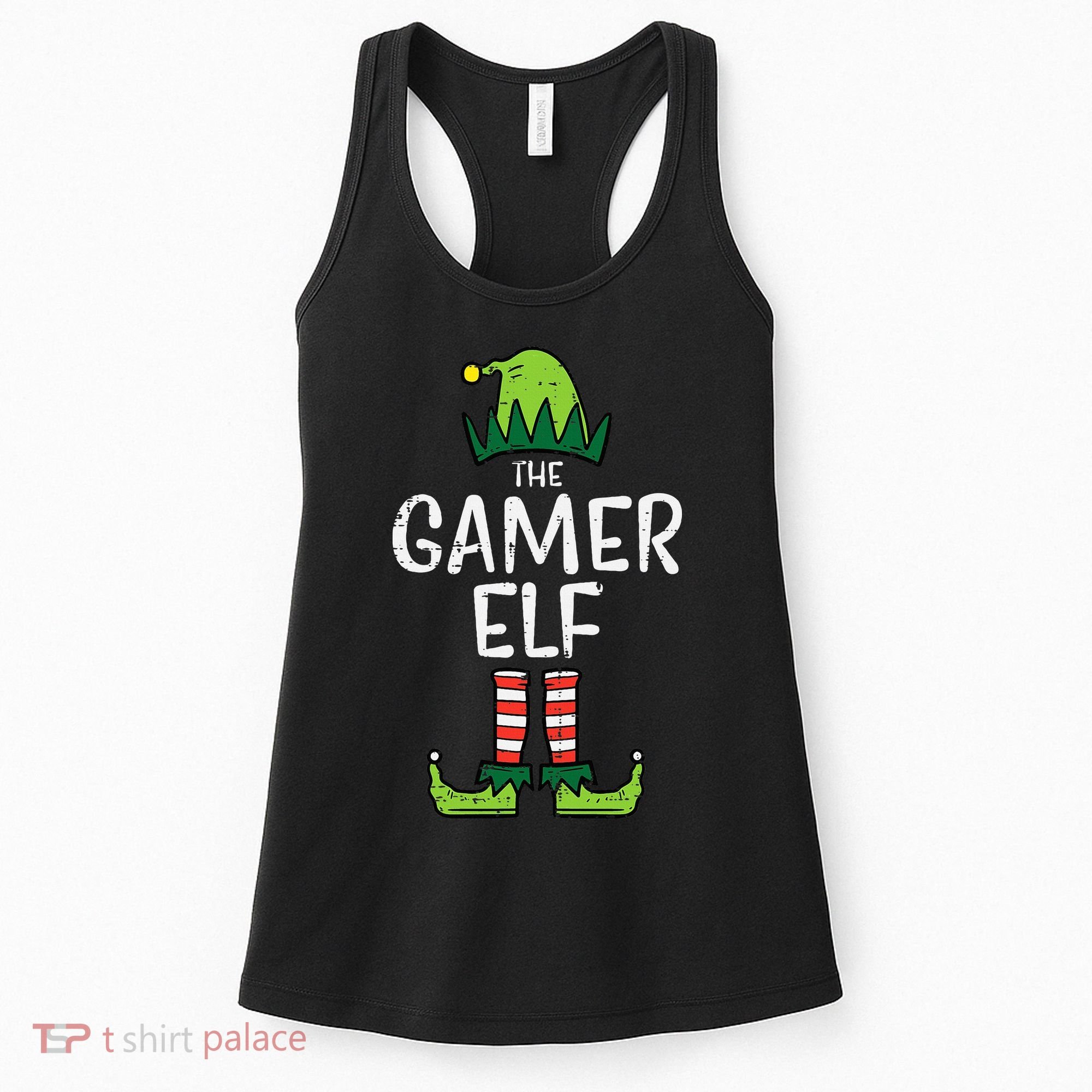 Elf Gamer Xmas Holiday Fun Women's Tank Top