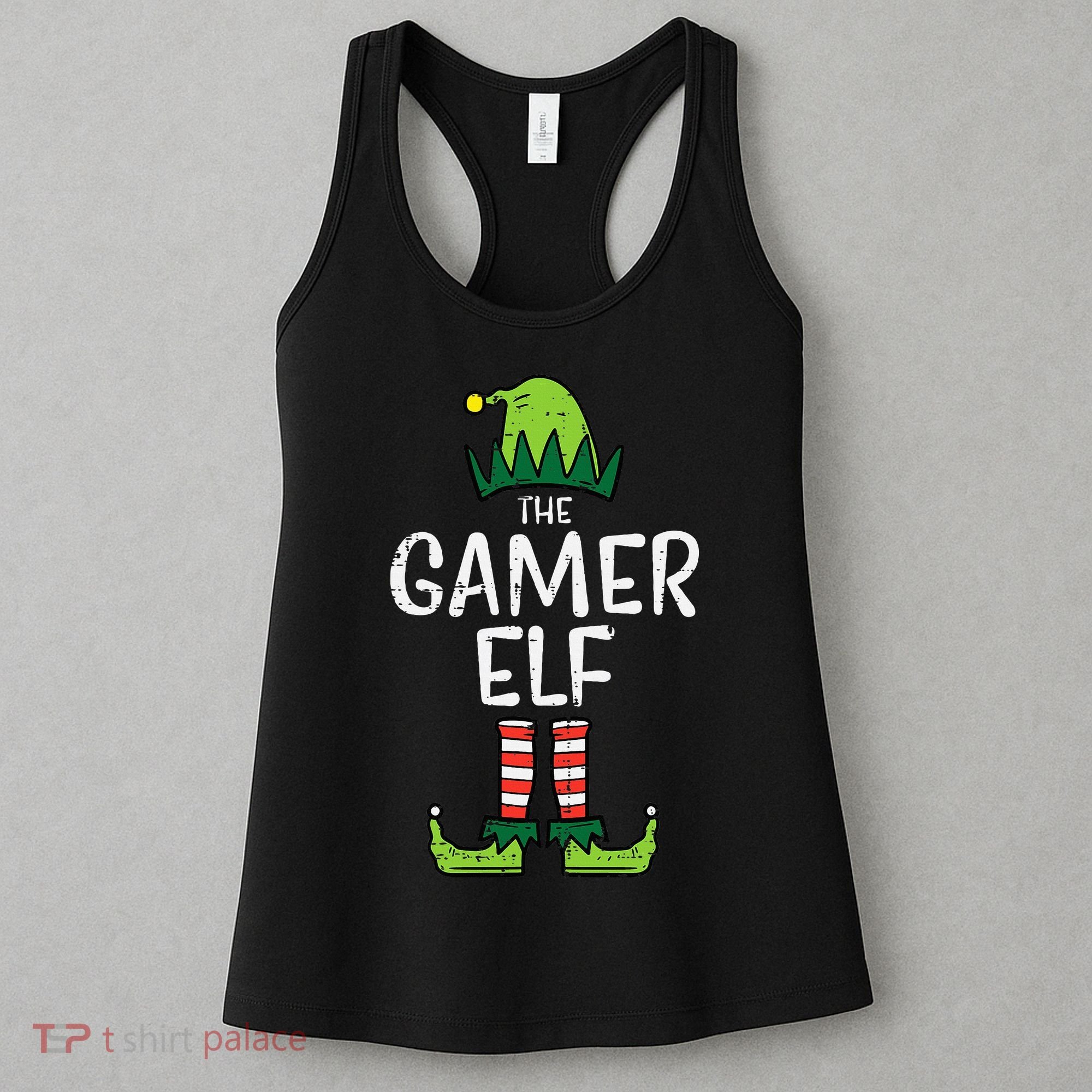 Elf Gamer Xmas Holiday Fun Women's Tank Top