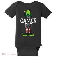 Elf Gamer Xmas Holiday Fun Baby Bodysuit thumb 0