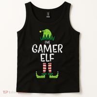 Elf Gamer Xmas Holiday Fun Tank Top thumb 2