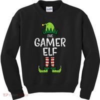 Elf Gamer Xmas Holiday Fun Kids Sweatshirt thumb 0