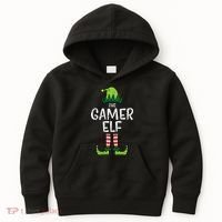 Elf Gamer Xmas Holiday Fun Kids Hoodie thumb 0