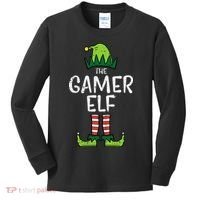 Elf Gamer Xmas Holiday Fun Kids Long Sleeve Shirt thumb 0