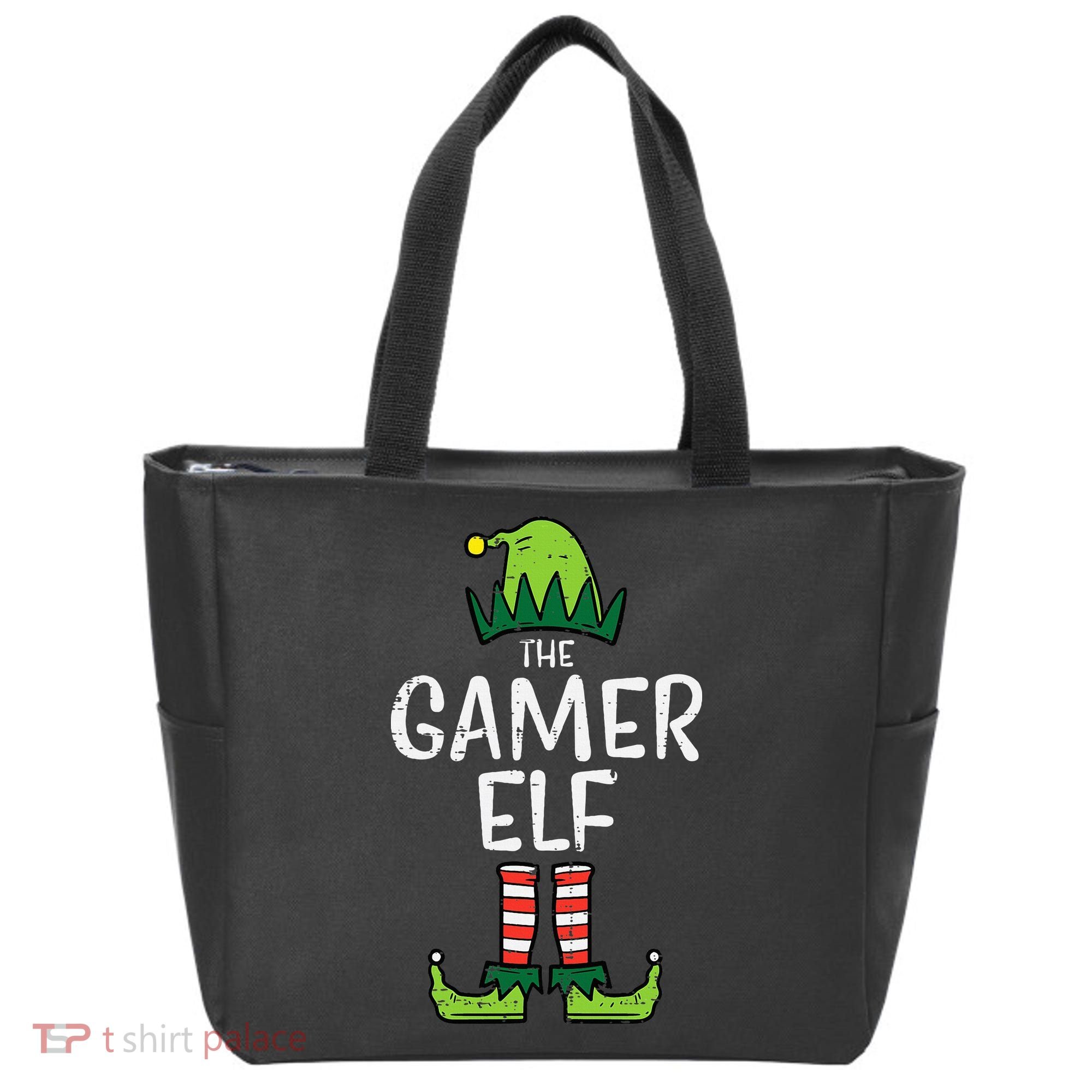 Elf Gamer Xmas Holiday Fun Tote Bag
